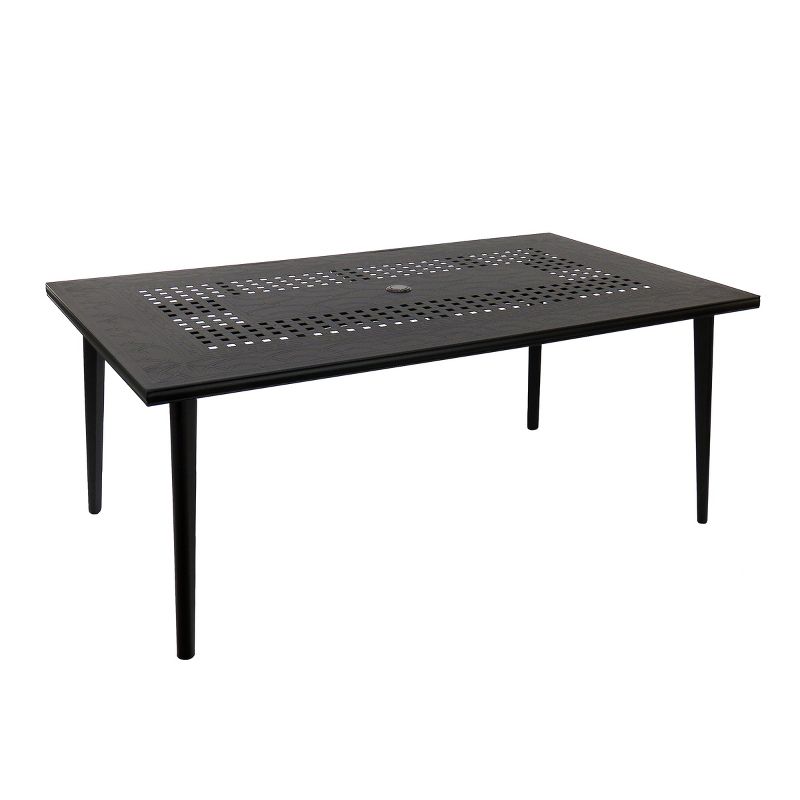 Darby Rectangular Aluminum Stamp Patio Dining Table - National Tree Company, 1 of 5