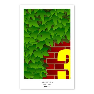 MLB Chicago Cubs Brick and Ivy Art Poster