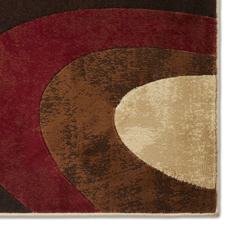 Home Dynamix Slade Contemporary Abstract Area Rug, Brown/Red, 18.9"x31.5", 2 of 3