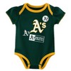 MLB Oakland Athletics Infant Girls' 3pk White Bodysuit - 4 of 4