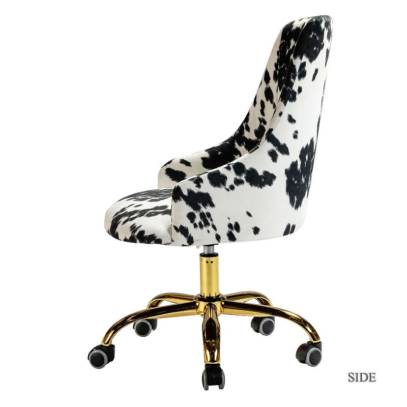 Arce Home Task Chair Modern Ergonomic  Office Chair with Unique Animal Print Design | Karat Home, 4 of 12