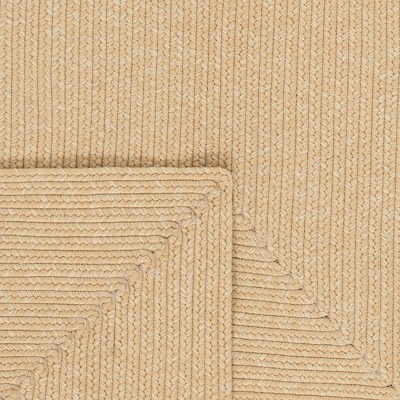 Beige Braided Reversible Synthetic Area Rug 5' x 8'