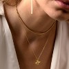 Dainty Heart Choker Necklace: 14K Gold/Silver Placed Adjustable Bee Circle Pendant for Women - 2 of 4