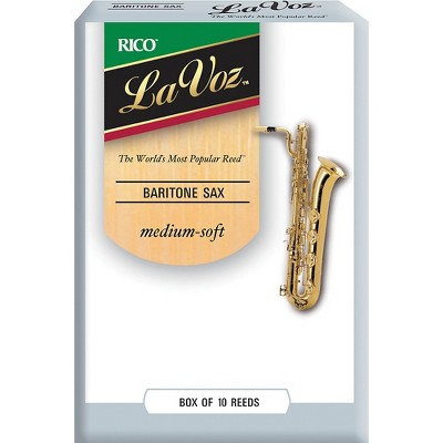 La Voz Baritone Saxophone Reeds Medium Soft Box of 10