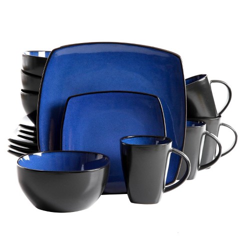 Gibson Home 16-Piece Blue Siam Stoneware Dinnerware Set