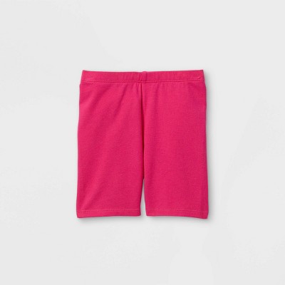 Bike Shorts Girls, Hot Pink Toddler Shorts, Seamless Spandex