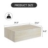 Modern Rectangular MDF Coffee Table with Wood Grain Finish, Minimalist Center or Display Table for Living Room or Corner - Koiai - 4 of 4