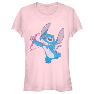 Juniors Womens Lilo & Stitch Love Shot T-Shirt - 1 of 4