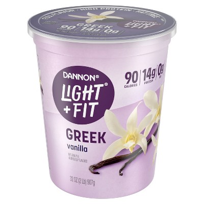 Light + Fit Nonfat Gluten-Free Vanilla Greek Yogurt - 32oz Tub_1