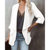 Clearlove Womens Blazer Jackets Roll Up Long Sleeve Open Front Loose Business Casual Coats with Pockets - 3 of 4