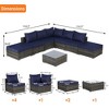 Mshliw 8-Piece Outdoor Wicker Sectional Sofa Set with Cushions & Coffee Table –  Patio Furniture for Backyard, Poolside, and Garden - 2 of 4