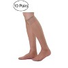 Allegra K Women's Silky Semi-Sheer Reinforced Toe Calf Socks 10 Pairs - 2 of 4