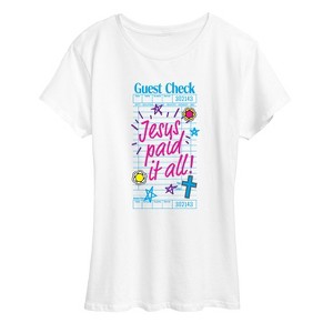 Women's - Instant Message - Jesus Paid It All Short Sleeve Graphic T-Shirt - 1 of 4