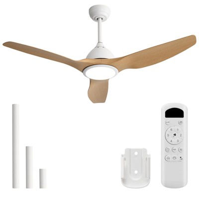 Sofucor Ceiling Fans with Lights 52 Inch Ceiling Fan with Light and Remote 6 Speed Quiet Noiseless 3 CCT, Reversible for Bedroom Living Room