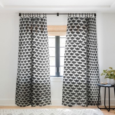 Caroline Okun Majestic Crane Single Panel Sheer Window Curtain - Deny Designs