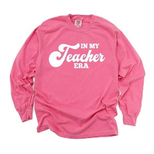 Simply Sage Market Women's In My Teacher Era Long Sleeve Garment Dyed Tee - 1 of 2