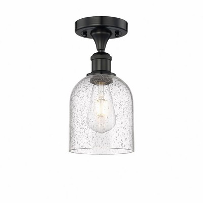 Bella - 1 Light Semi-Flush Mount In Industrial Style-9.63 Inches Tall and 5.5 Inches Wide
