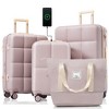 Whisen Luggage Sets 4 Piece, 20-inch with USB Port, Expandable ABS Durable Suitcase with Travel Bag, Cup Holder, ABS Hard Shell Luggage - 2 of 4