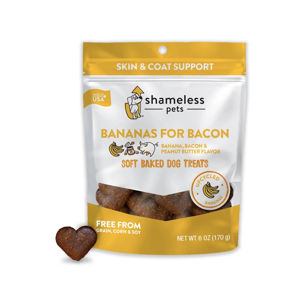 UPC 850010897028 product image for Shameless Pets Bananas for Bacon Soft Baked Chewy Dog Treats - 6oz | upcitemdb.com