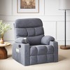 MAYEERTY Gray Oversized Recliner Chair for Living Room, Spacious Design for Large, Big, Tall Adults - 3 of 4