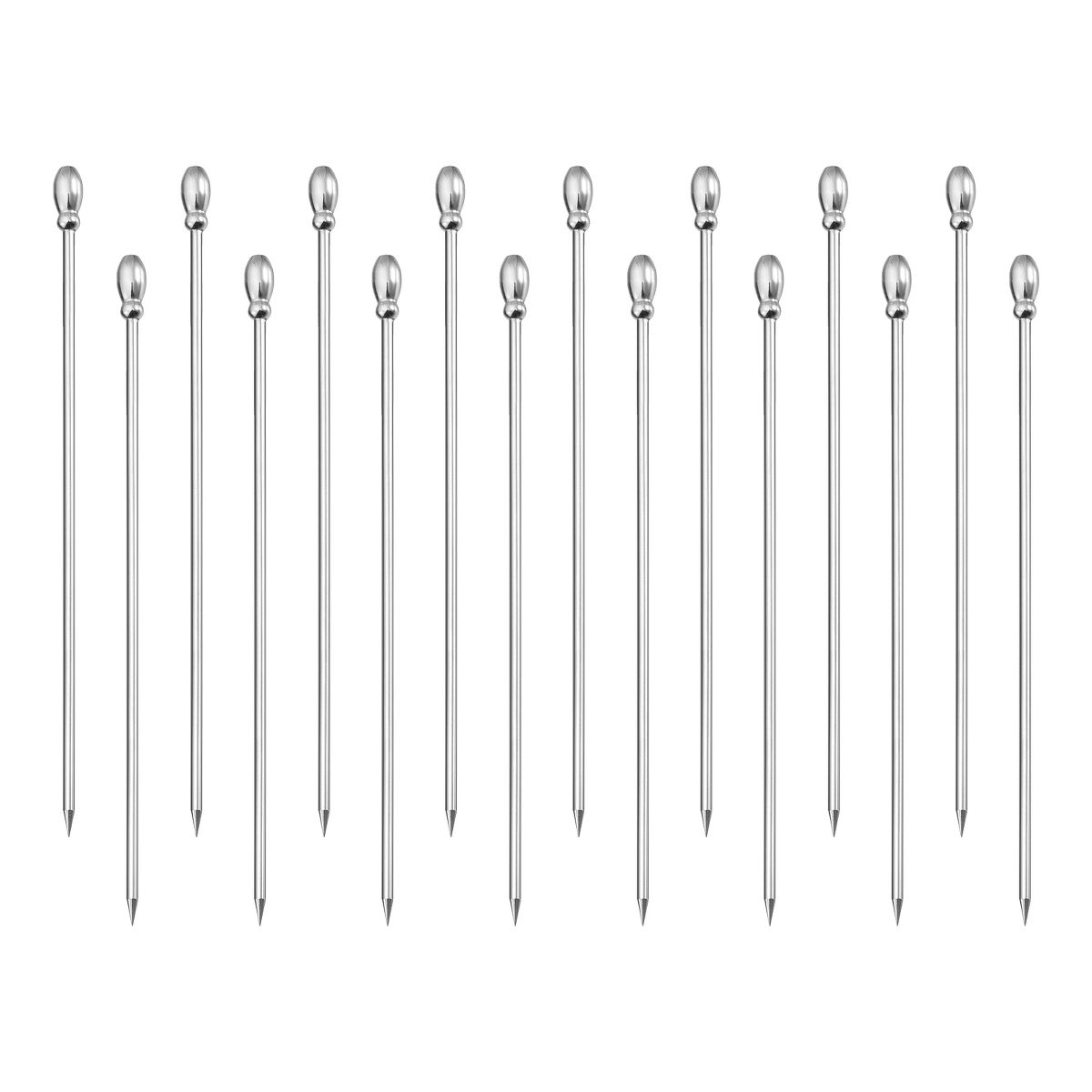 Unique Bargains Stainless Steel Metal Drink Appetizer Cocktail Picks 4.3" - thumbnail 6