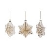 Transpac Glass 5.375 in. Multicolored Christmas Accent Snowflake Ornament Set of 3 - 3 of 4