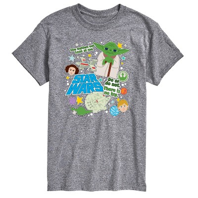 Men's - Star Wars - Yoda Stickers Short Sleeve Graphic T-Shirt