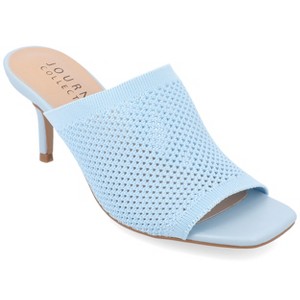 Journee Collection Womens Leighton Soft Knit Slip On Open Toe Pumps - 1 of 4