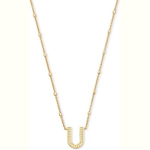 Letter A-Z Pendant Necklace for Women, 14K Gold Plated Fashion Jewelry - 1 of 4
