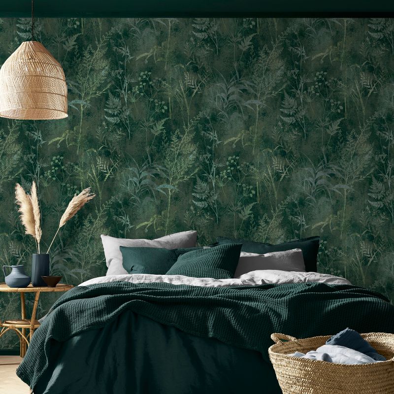 Restore Emerald Green Trees Paste the Wall Wallpaper, 5 of 6
