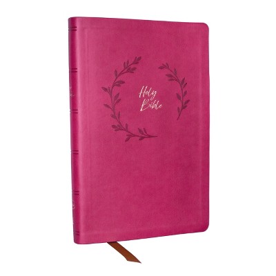 KJV Holy Bible: Value Ultra Thinline, Pink Leathersoft, Red Letter, Comfort Print: King James Version - by  Thomas Nelson (Leather Bound)