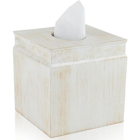 Square Tissue Box Cover - Bone