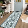 Vintage Washable Rugs for Living Room & Bedroom, Low Pile Soft Non-Slip with Rubber Backing, Home Office Decor - 4 of 4