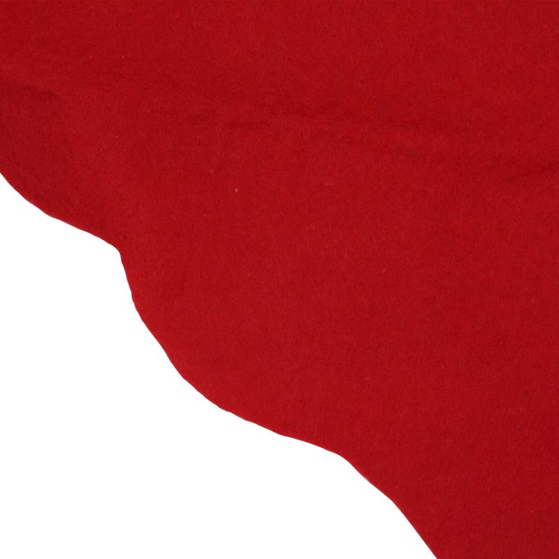 Northlight 48" Red Scalloped Edge Christmas Tree Skirt, 3 of 4