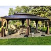 PURPLE LEAF Hardtop Gazebo Canopy with Netting and Curtains for Outdoor Deck Backyard Heavy Duty Metal Patio Permanent Pavilion - 2 of 4
