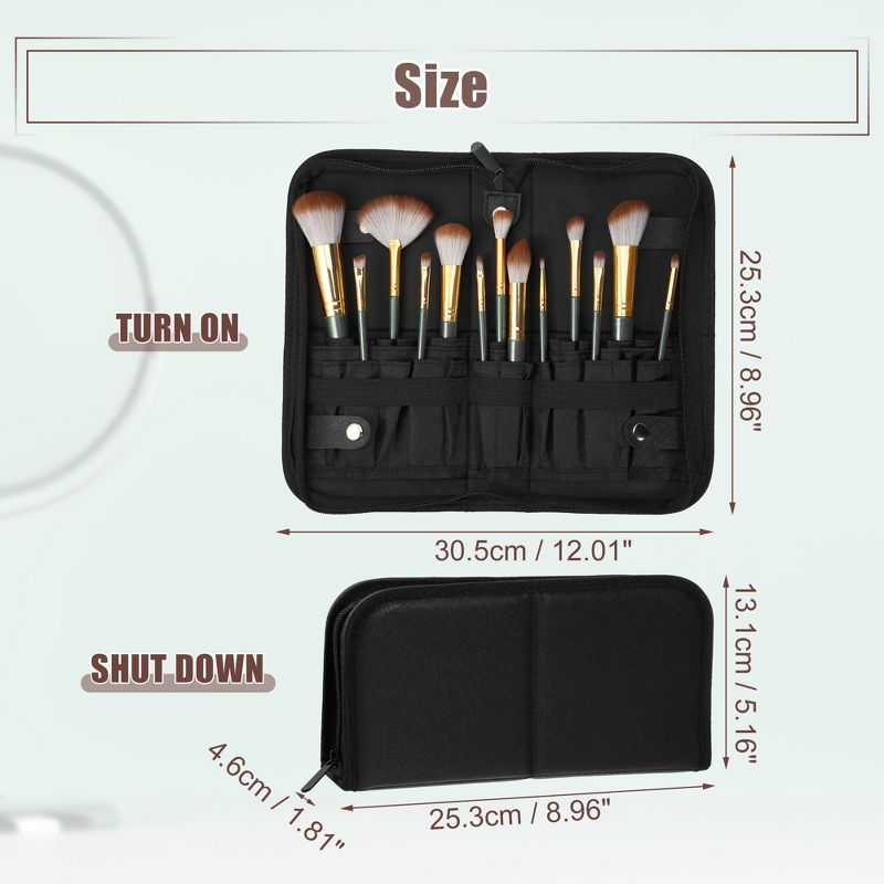 Unique Bargains Foldable Stand-up 23 Pockets Makeup Brush Organizer, 5 of 7