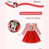 Disney Princess Ariel Toddler Girl Dress Ruffle Tulle Long Sleeve Tutu Twinkle Star Sparkle SundressBirthday Party - 3 of 4