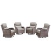 Gymojoy Outdoor Patio Swivel Chairs Glider Chair Set with 6" Thick Cushions All Weather Glider Chairs and Side Table for Garden - 2 of 4