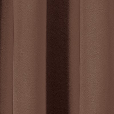 Chocolate Brown Short Blackout Grommet Window Curtain Panel