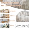 Hooseng Giant Bean Bag Chair, Faux Fur Large Bean Bag Chair with Filler, Bean Bag Couch for Adults, Oversized Arm Chair with Memory Foam - 4 of 4