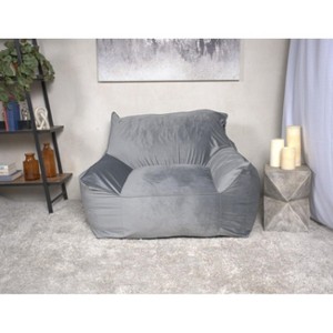 Grungis Bean Bag Chair,Velvet Beanbag Chair with Armrests,Adults Lounge Sofa,Comfy Couch for Living Room Bedroom - 1 of 4