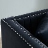 Love Seat Sofa With 2 Pillows, Contemporary Vertical Channel Tufted Velvet Sofa Loveseat, Modern Upholstered 2 Seater Couch For Living Room Apartment - 3 of 4