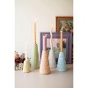Painted Clay Party Hat Candle Holders – 9.5" Tall Handmade Set by Kalalou - 2 of 4