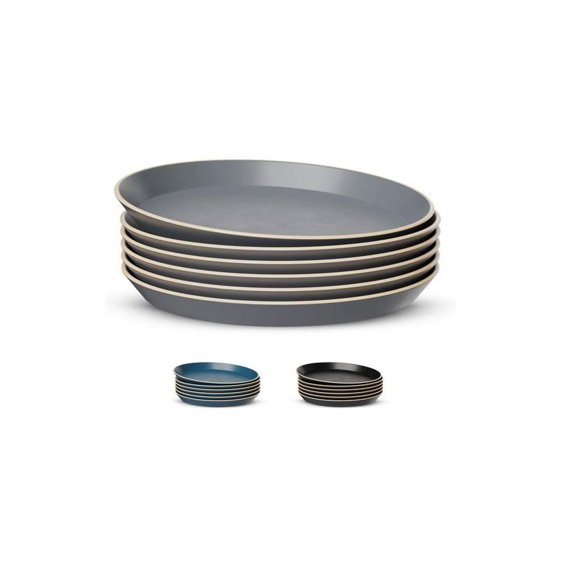 Kook Dinner Plates, Dishwasher & Microwave Safe, Set of 6, 3 of 4