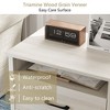 Farmhouse Nightstand with 2 Drawers, Rustic Wooden Nightstand with Bedside Table, Side End Table with Open Shelf - 3 of 4