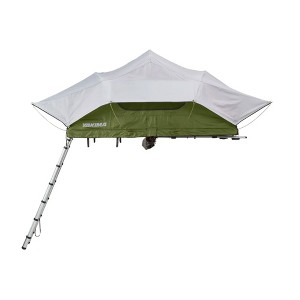 Yakima SkyRise Medium Nylon Rooftop Camping Tent for 3 People with Ladder, Mesh Skylights, and 2.5 Inch Foam Mattress with Removable Cover, Green - 1 of 4