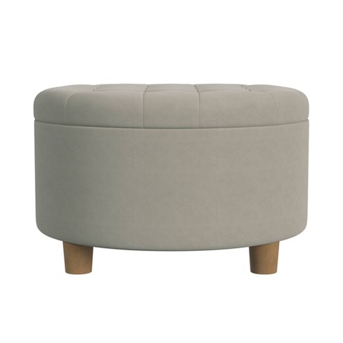 Homepop tufted deals round storage ottoman