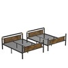 Lycvki Black Metal Industrial Detachable Bunk Bed with Safety Guard Rails for Teens - 4 of 4