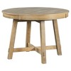 NicBex Farmhouse Dining Table, 42"-58" Extendable Round Kitchen Table with Leaf Wood and X-Shaped Base, Table for Kitchen, Dining Room - 4 of 4