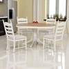 5-Piece Retro Dining Table Set with Extendable Table and 4 Upholstered Chairs for Dining Room or Kitchen, Solid Wood, Farmhouse Style - 2 of 4